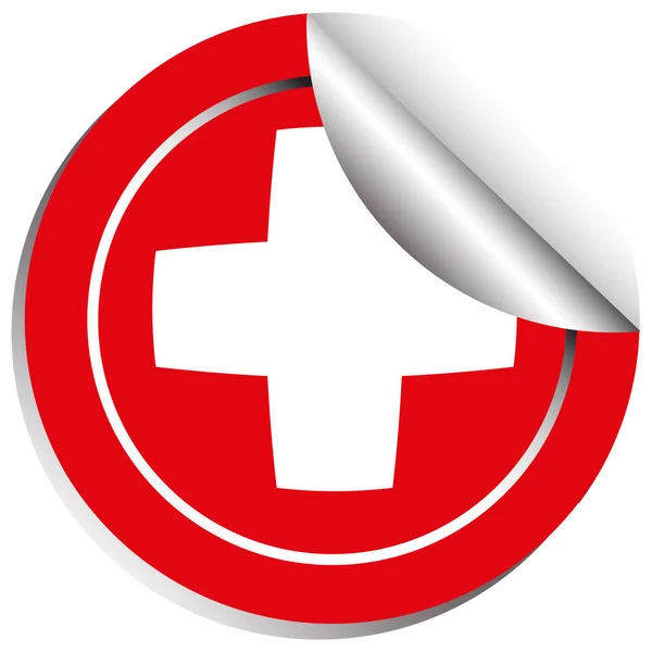 Klistermärke mall för Schweiz flagga — Stock vektor