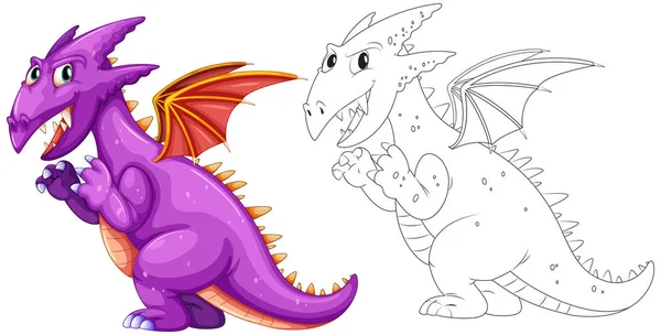Djur disposition för dragon med vingar — Stock vektor
