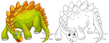 Dinozor hayvan anahat doodle