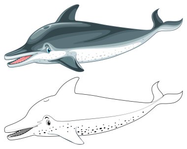 Yunus için hayvan karakter doodle