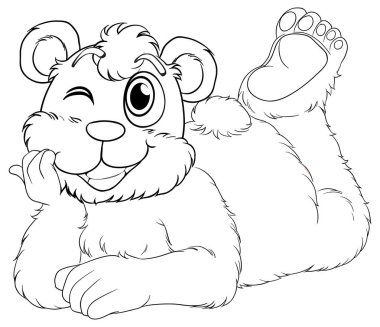 Doodle hayvan ayı yavrusu için