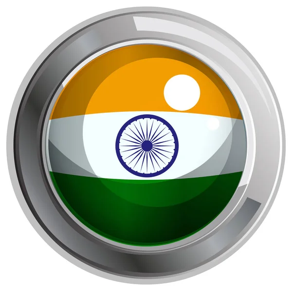 Flag icon design for India — Stock Vector