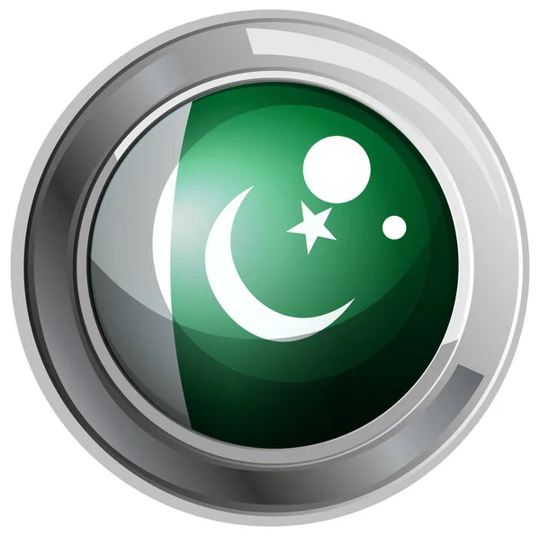 Badge design för Pakistan flagga — Stock vektor