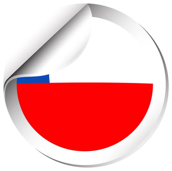 Chile flag in sticker design — Stock Vector