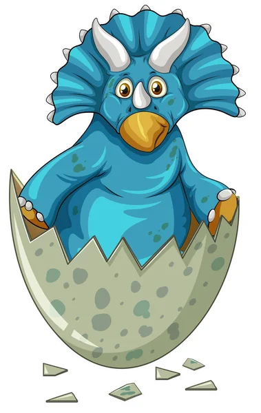 灰色の卵の青い恐竜 — ストックベクタ