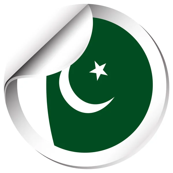 Conception d'icône de drapeau pour le Pakistan — Image vectorielle