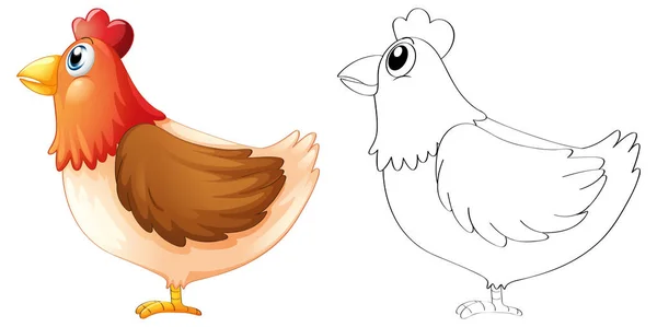 Doodle animal para pollo — Vector de stock