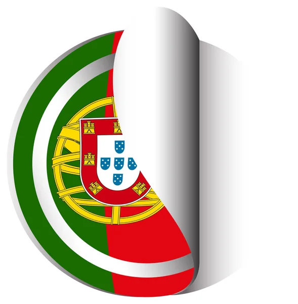 ポルトガルの旗のアイコン デザイン — ストックベクタ