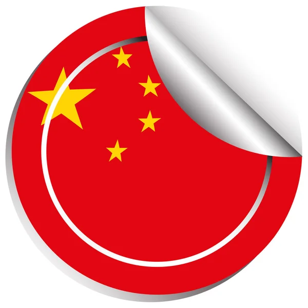 Dekal design för Kina flagga — Stock vektor