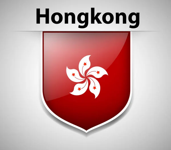 Flag icon design for Hongkong — Stock Vector