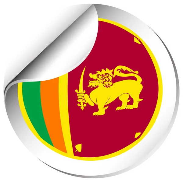 스리랑카의 국기 아이콘 디자인 — 스톡 벡터