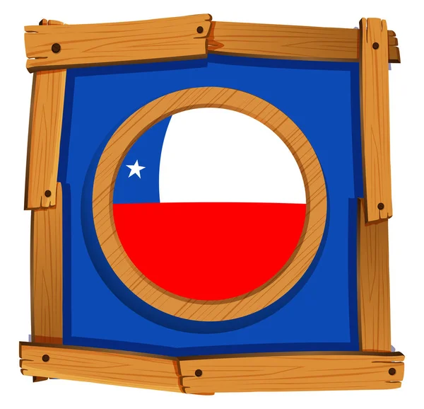 Badge design for Chile flag — Stock Vector