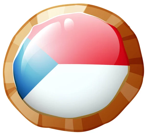 Desenho de ícone de bandeira para a República Checa — Vetor de Stock