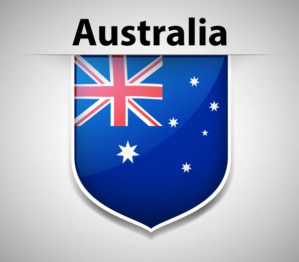 Vlag pictogram ontwerp voor Australië — Stockvector