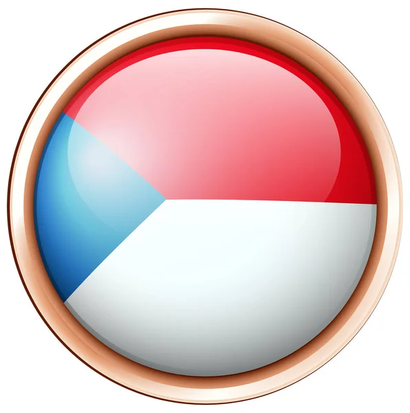 Odznaka okrągły projekt dla Republiki Czeskiej — Wektor stockowy