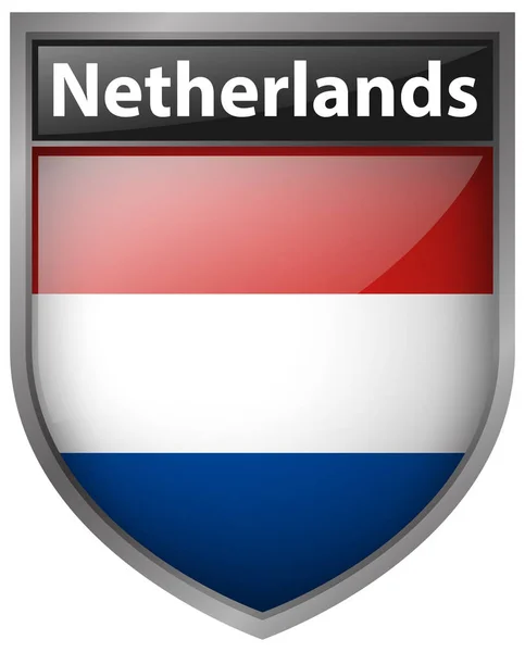 Diseño de iconos para bandera holandesa — Archivo Imágenes Vectoriales