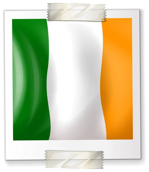 Dessin d'insigne pour drapeau irlandais — Image vectorielle