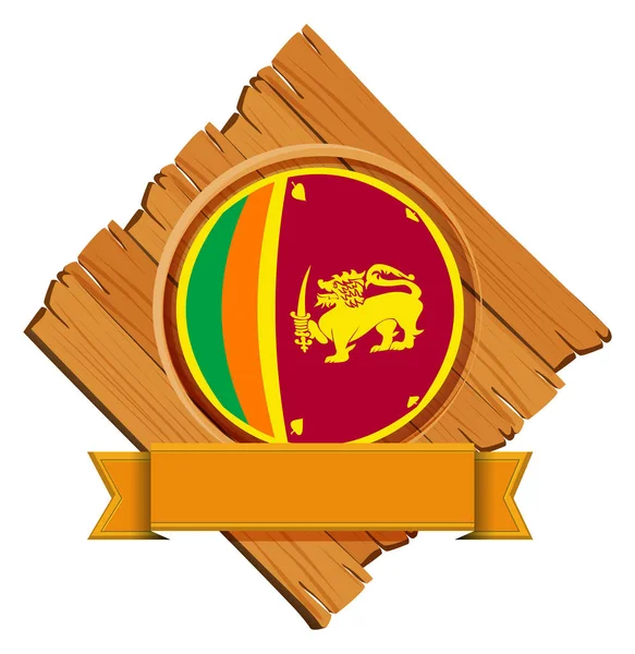 Icon design for flag of Sri Lanka — Stock Vector