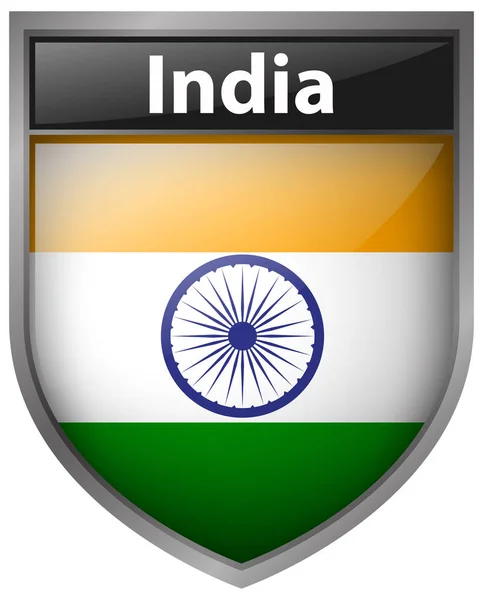 Flag icon design for India — Stock Vector