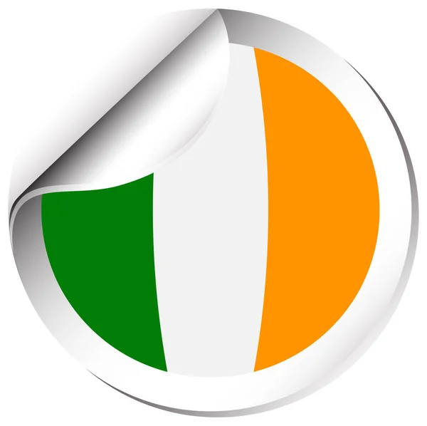Zászló ikonra design, Írország — Stock Vector
