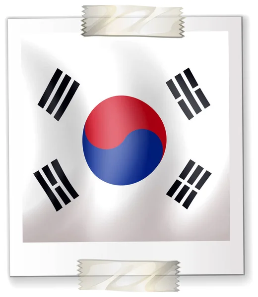 Ikon design för flagga Sydkorea — Stock vektor