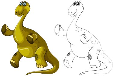 Brachiosaurus dinozor için hayvan anahat