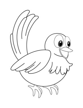 Küçük kuş için hayvan anahat