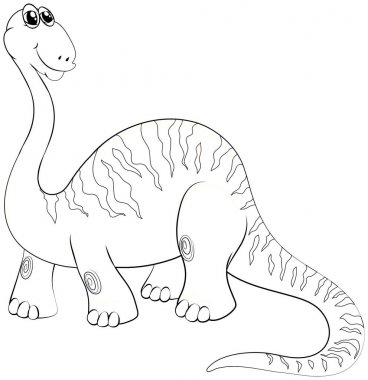 Uzun boyunlu dinozor için hayvan anahat