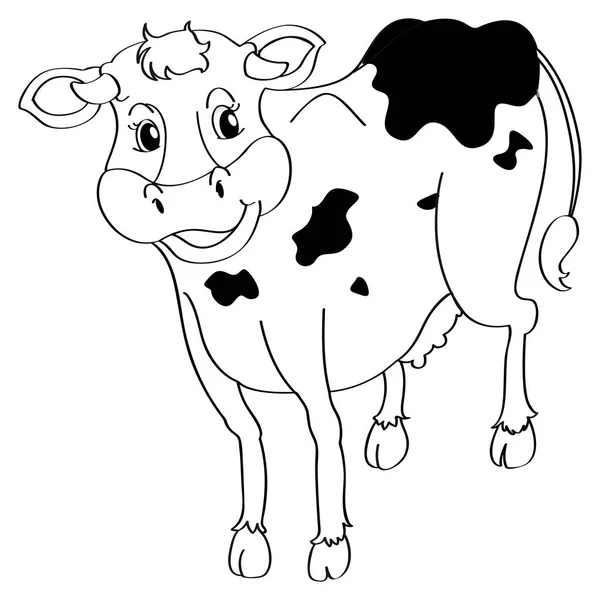 Contour animal pour vache — Image vectorielle