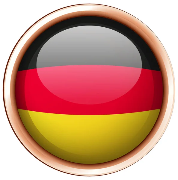 Flag of Germany on round frame — Stock Vector