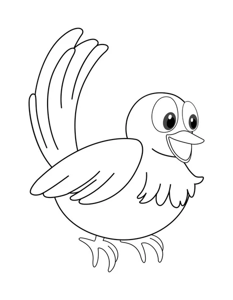 Animal outline for little bird — Stock Vector