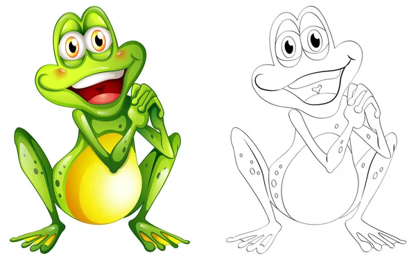 Doodle animal for little frog — Stock Vector