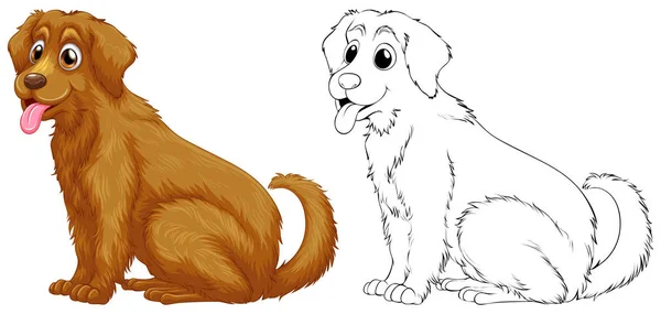 Esquema animal para perro golden retriever — Archivo Imágenes Vectoriales