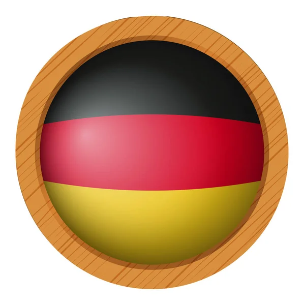 Bandera de Alemania en icono redondo — Archivo Imágenes Vectoriales