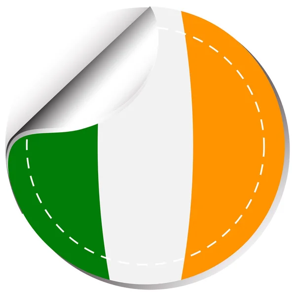 Наклейка дизайн для прапор Ірландії — стоковий вектор