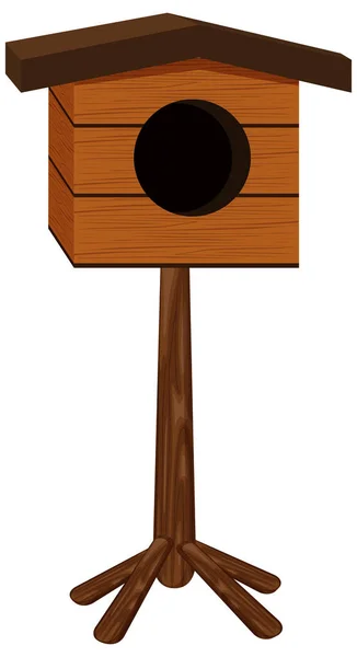 Birdhouse feito de madeira — Vetor de Stock
