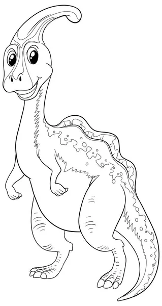 Doodle állat aranyos dinoszaurusz — Stock Vector