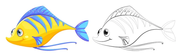 Esquema animal para peces pequeños — Archivo Imágenes Vectoriales