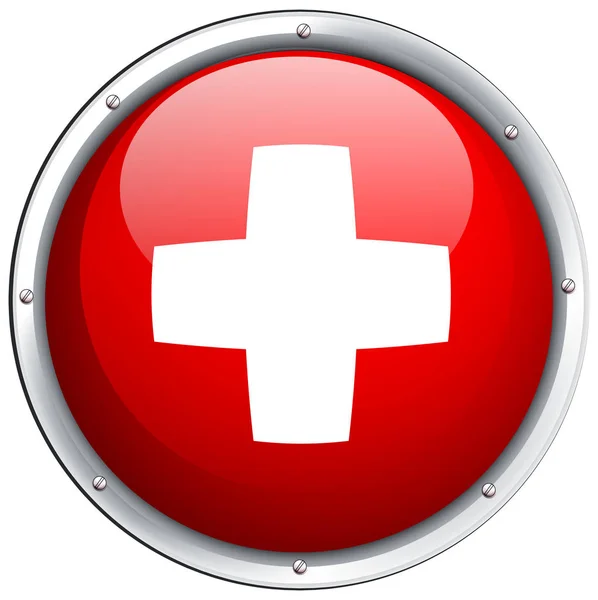 Σημαία της Ελβετίας σε στρογγυλό εικονίδιο Royalty Free Διανύσματα Αρχείου