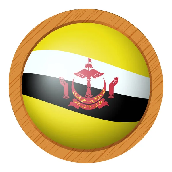 Badge ontwerp voor de vlag van Brunei — Stockvector