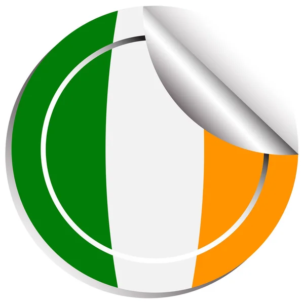 Дизайн стикера для флага Ирландии — стоковый вектор