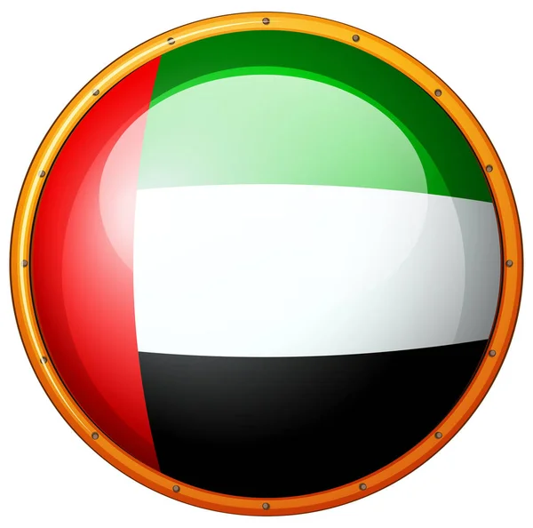 Badge design for flag of Arab Emirates — Stock Vector