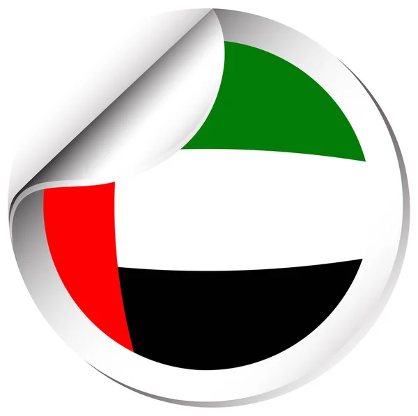 아랍에미리트의 국기에 대 한 스티커 디자인 — 스톡 벡터
