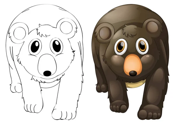 Начерки тварин для ведмедя грізлі — стоковий вектор