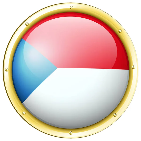 Diseño de insignia para bandera de República Checa — Vector de stock