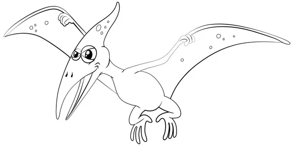 Outline animal for pterosaur — Stock Vector