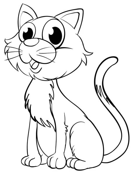 Doodle animal para pequeño gatito — Vector de stock