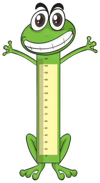 Вимірювання масштабів висоти на папері з жабою — стоковий вектор