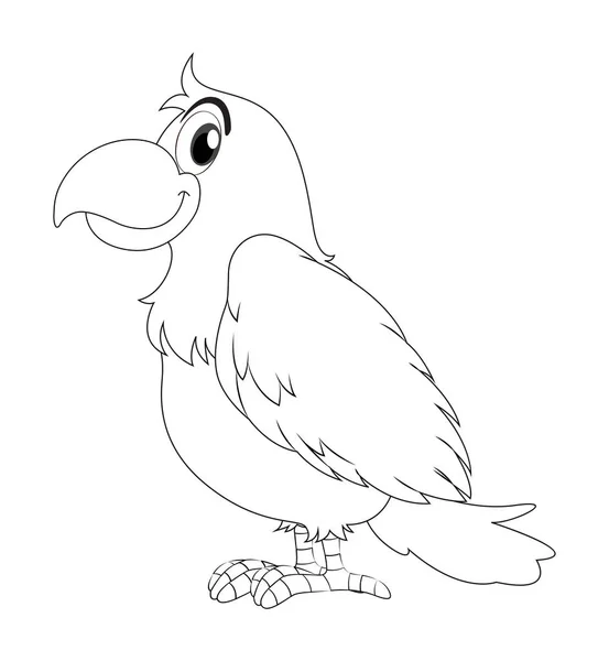 Dierlijke doodle voor papegaai bird — Stockvector