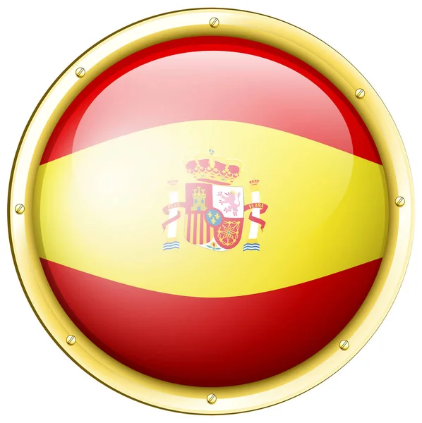 Badge design for flag of Spain — Stock Vector